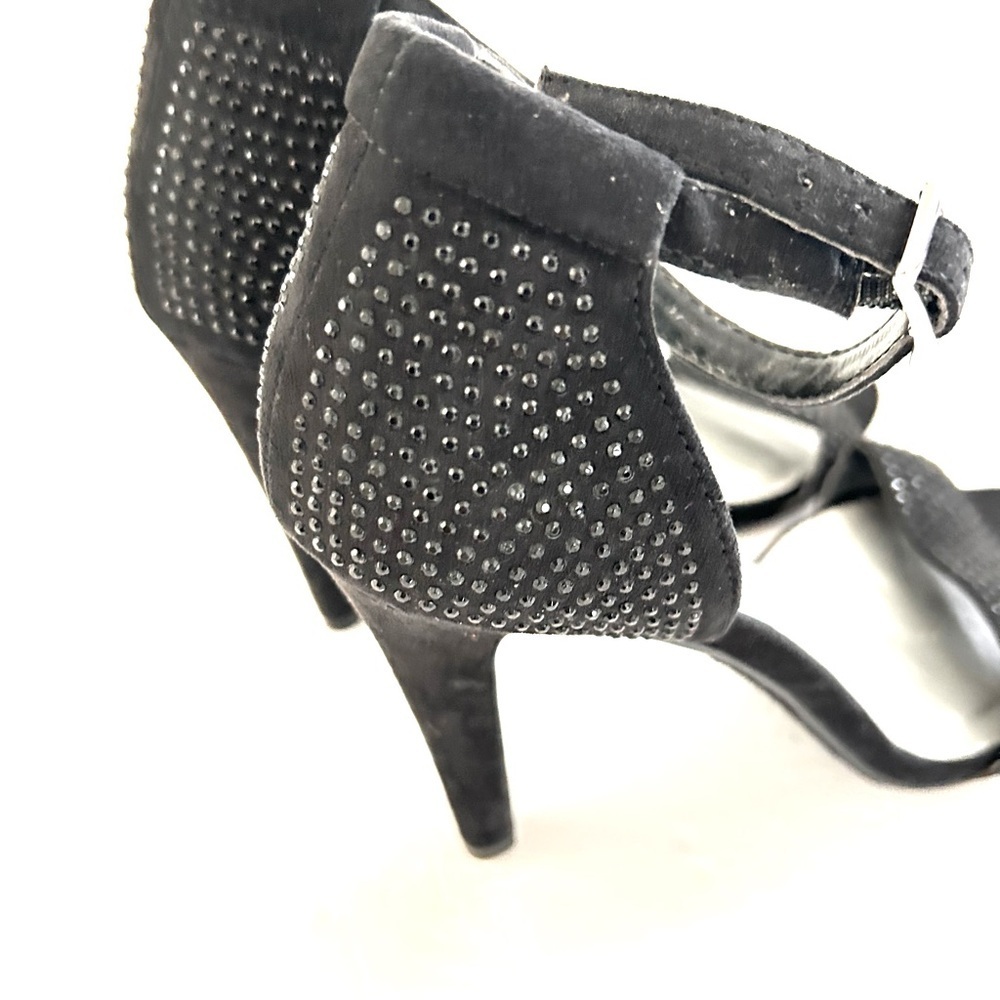 My Delicious Women’s ankle strap open toe stiletto heel black size 8 - Picture 5 of 8